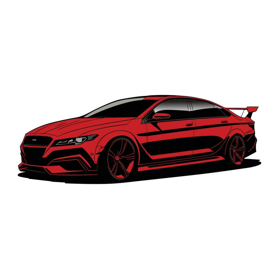 gratis vector realista rojo coche