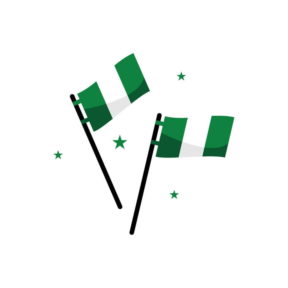 Nigeria elemento independencia día ilustración diseño vector