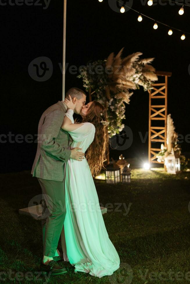 the first wedding dance of the bride and groom photo