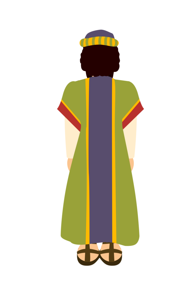 Cartoon Bible Character - Matthew back view png