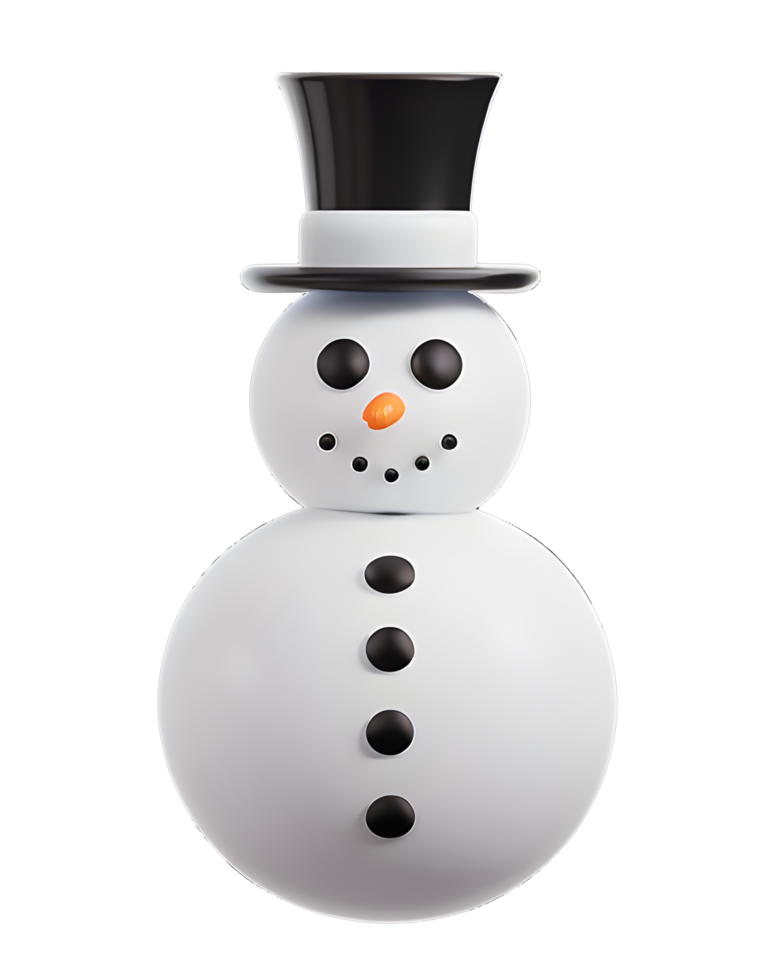 3D Illustration snowman png