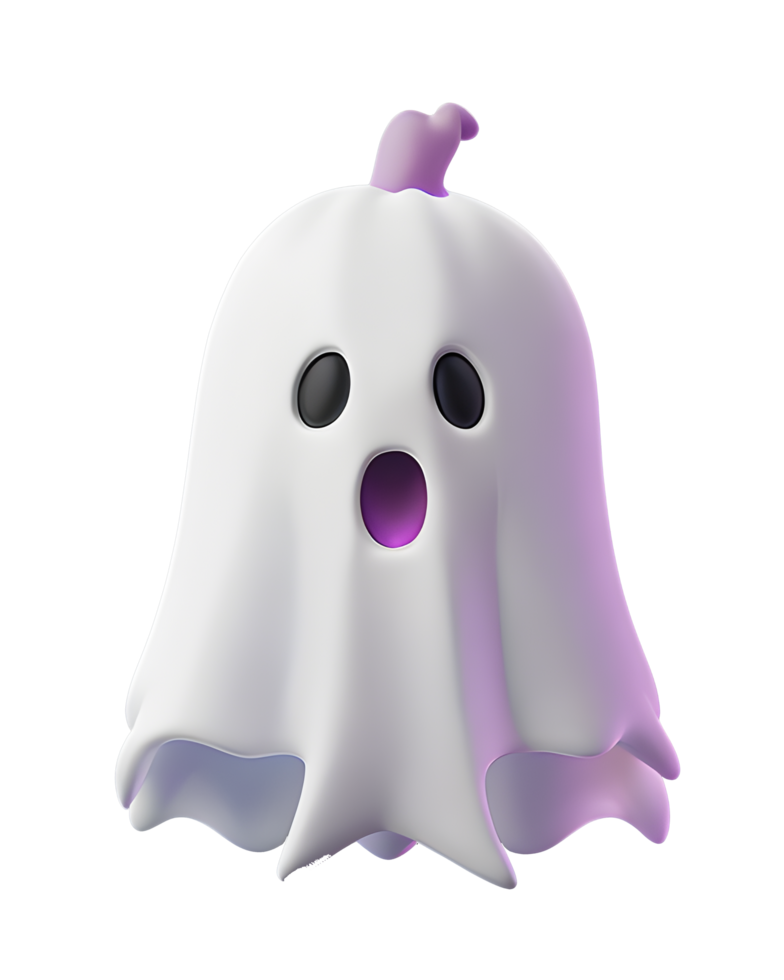 3D Illustration cute ghost png