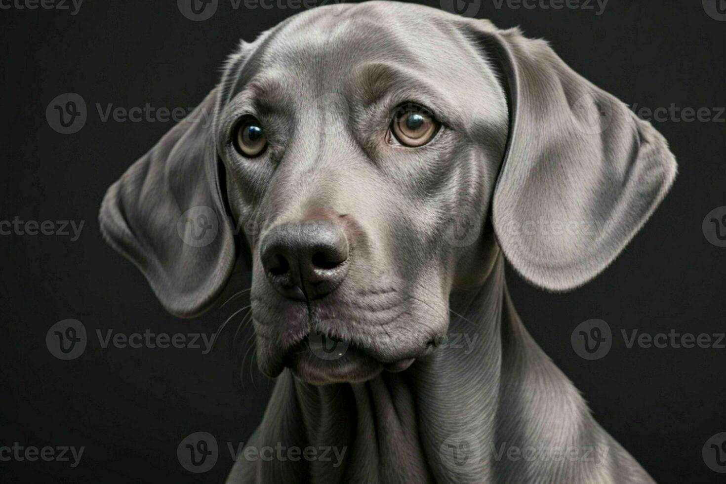 Photo of Weimaraner Dog. AI Generative Pro Photo