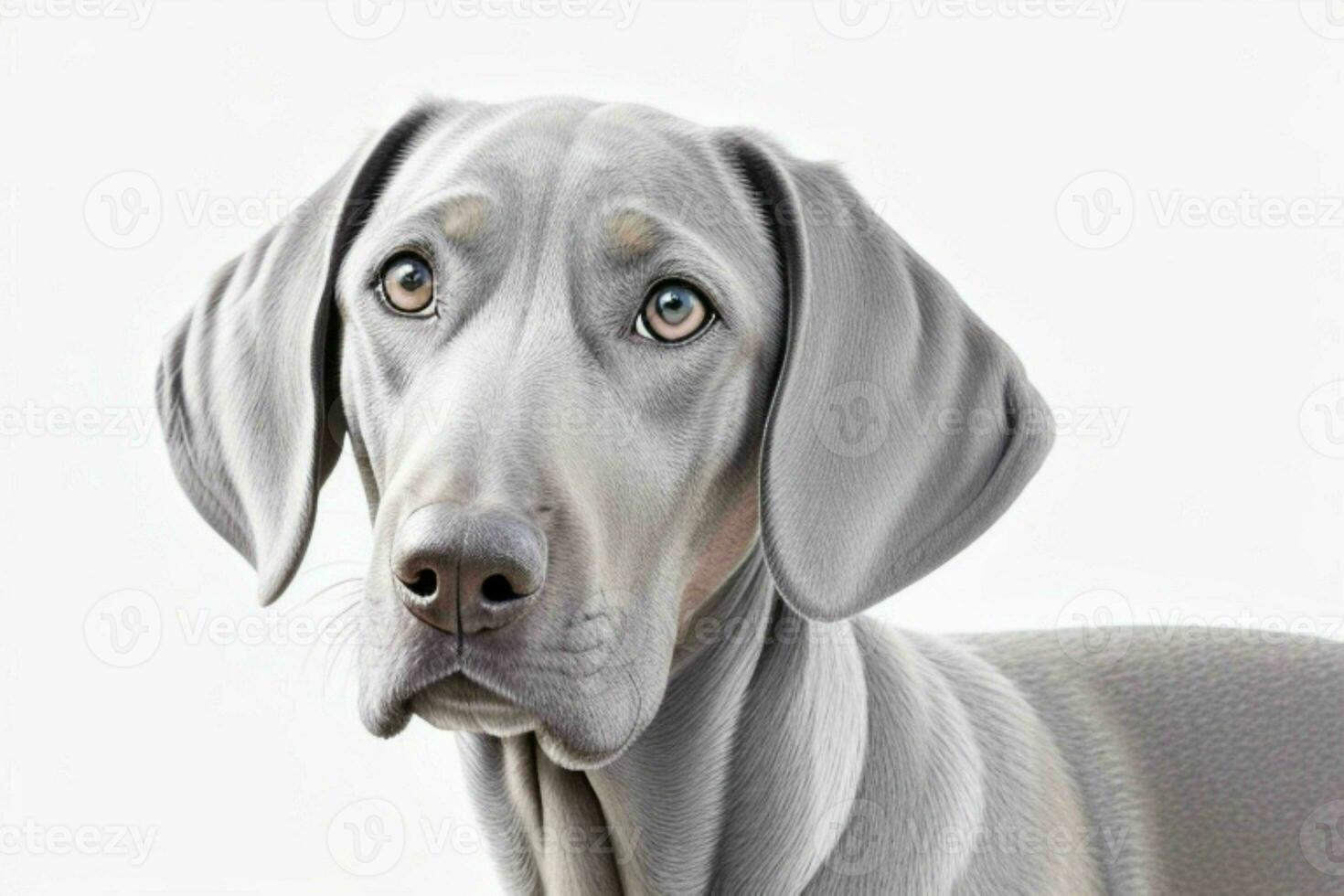 Photo of Weimaraner Dog. AI Generative Pro Photo