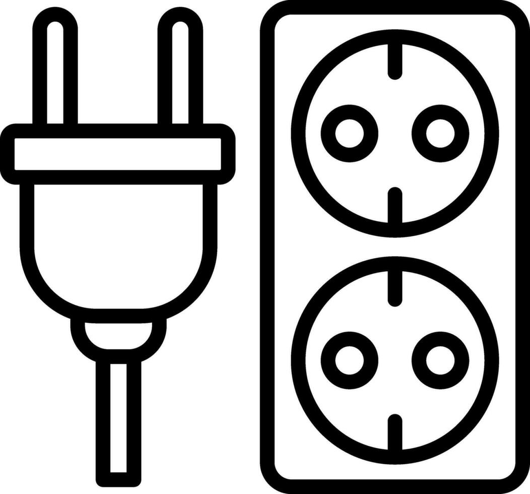 eléctrico enchufe vector icono diseño