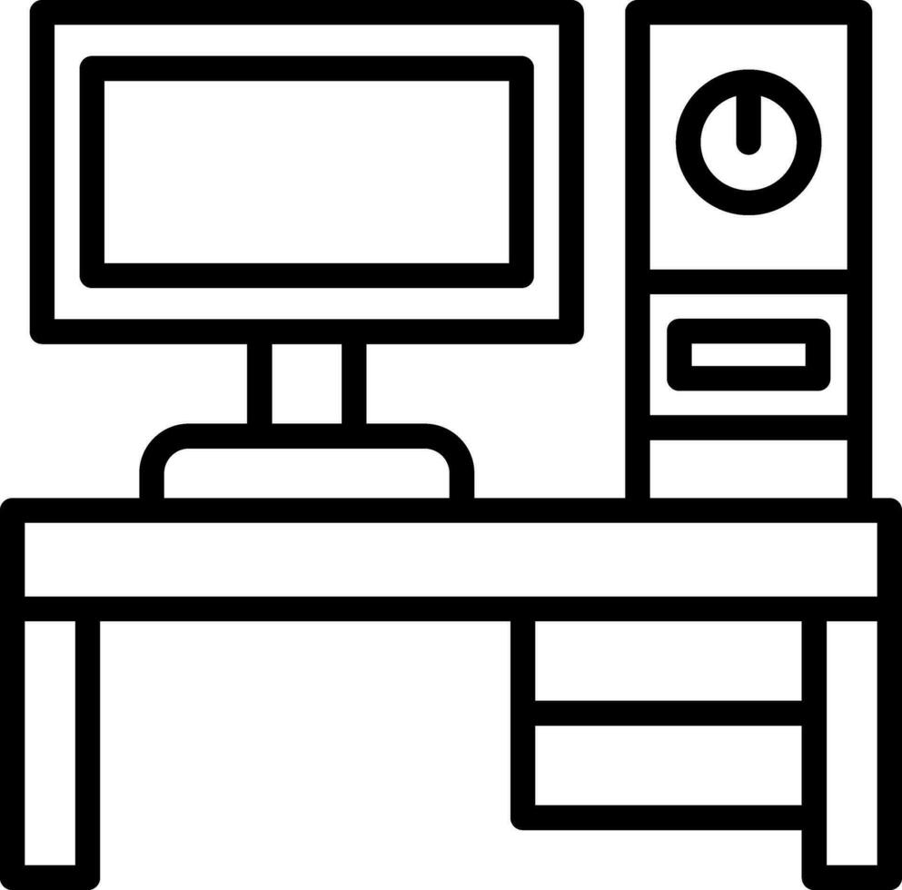 Desktop pc Vector Icon Design
