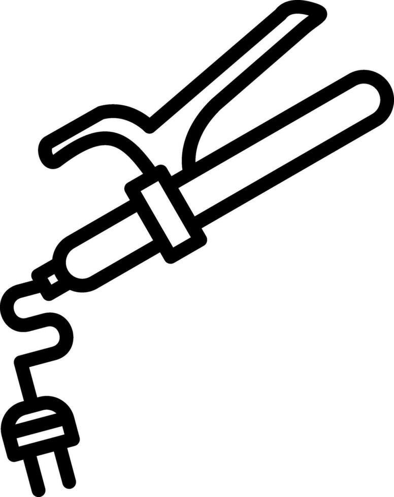 Curling Iron Vector Icon Design