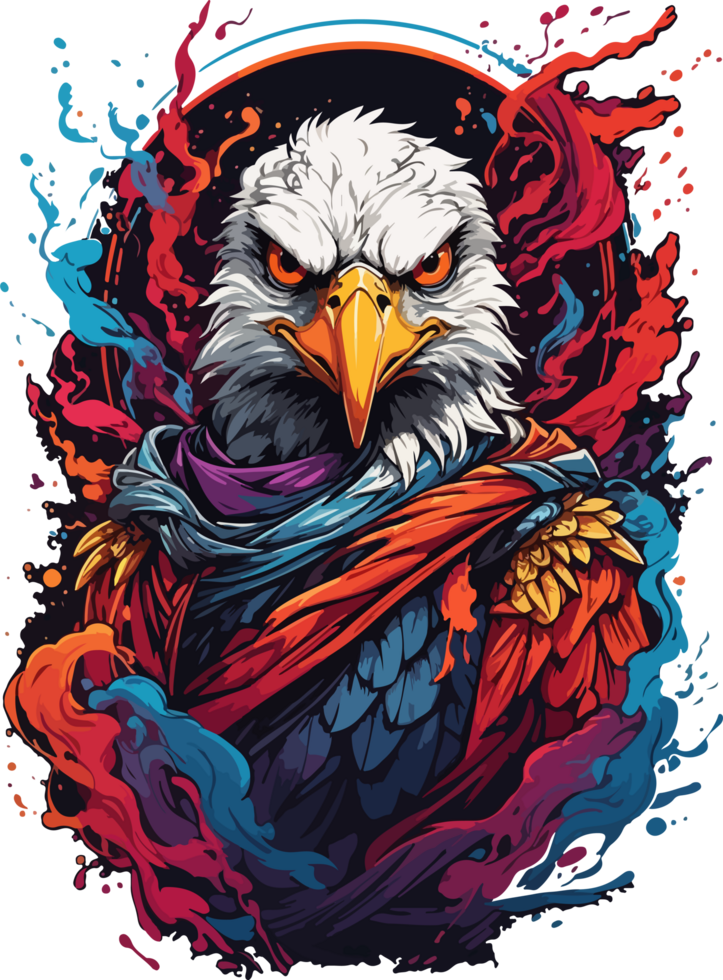 Eagle Ninja Design Cartoon AI Generative png