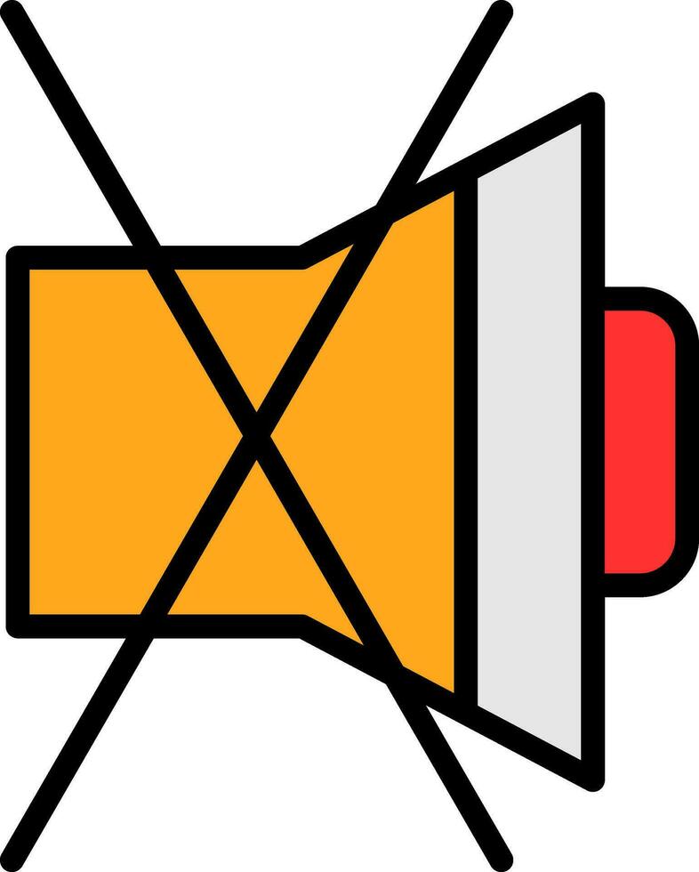 Mute Vector Icon Design