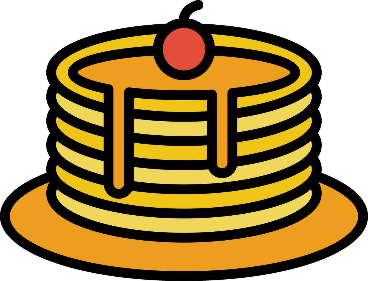 Pancakes Vector Icon Design