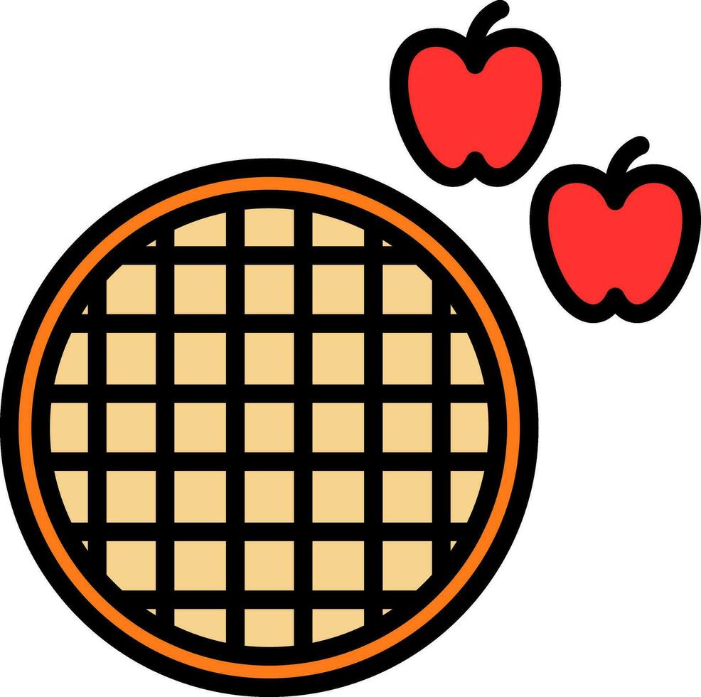 Apple Pie Vector Icon Design