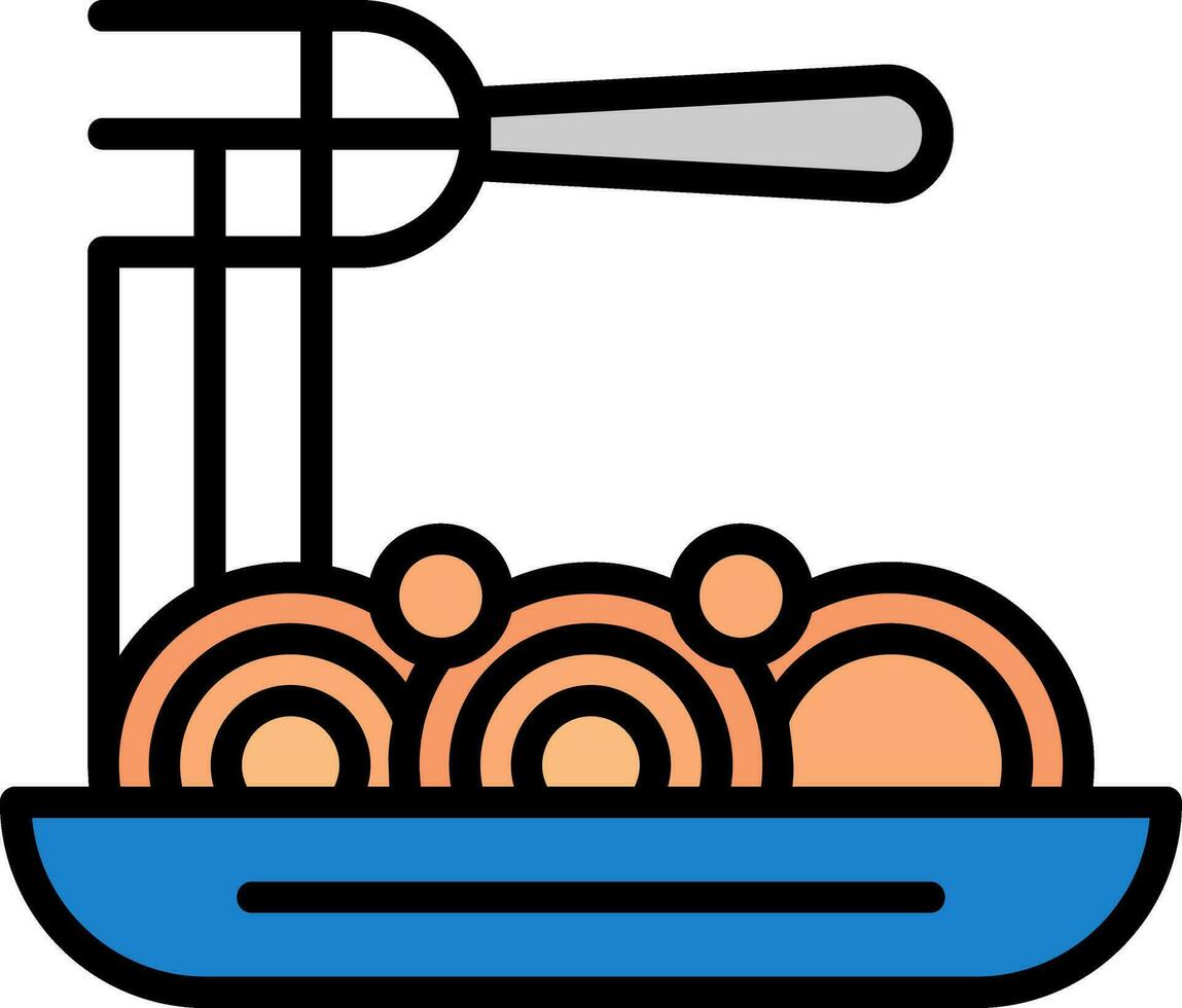 espaguetis boloñesa vector icono diseño