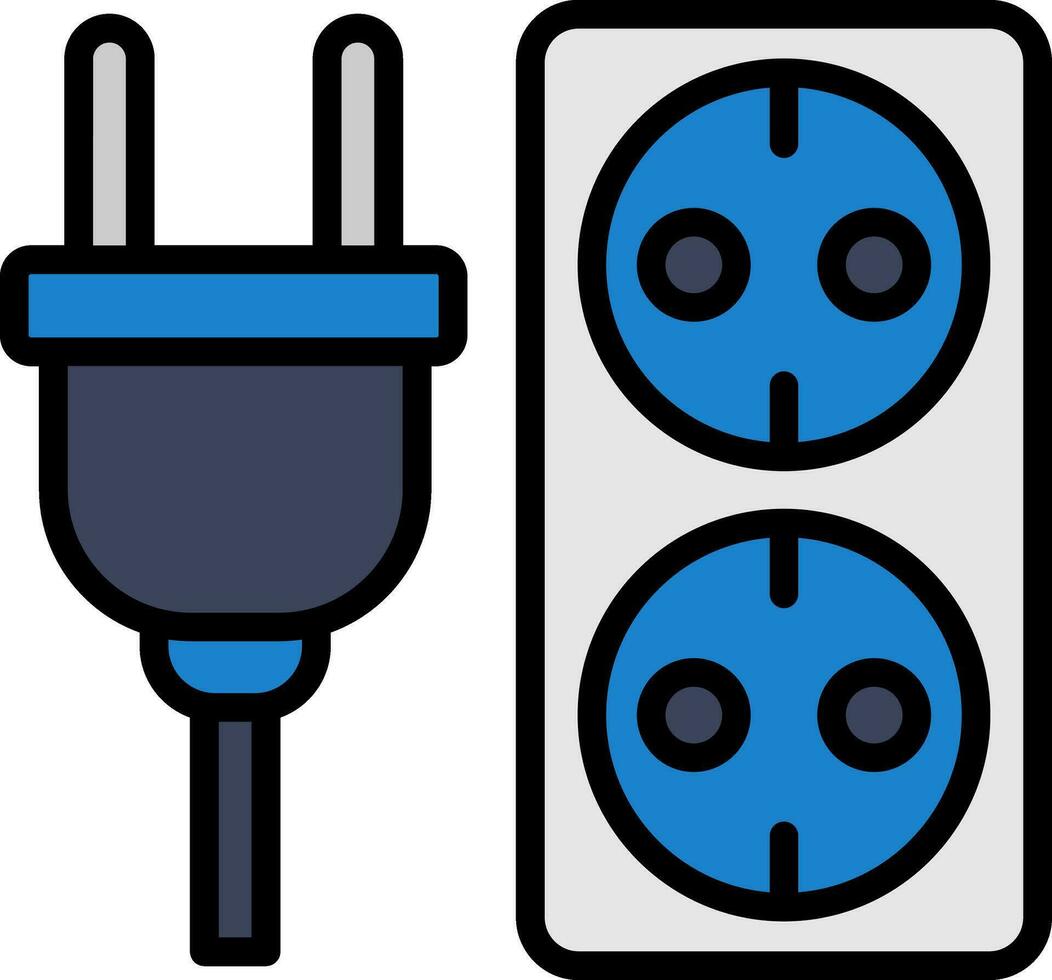 Electric socket Vector Icon Design