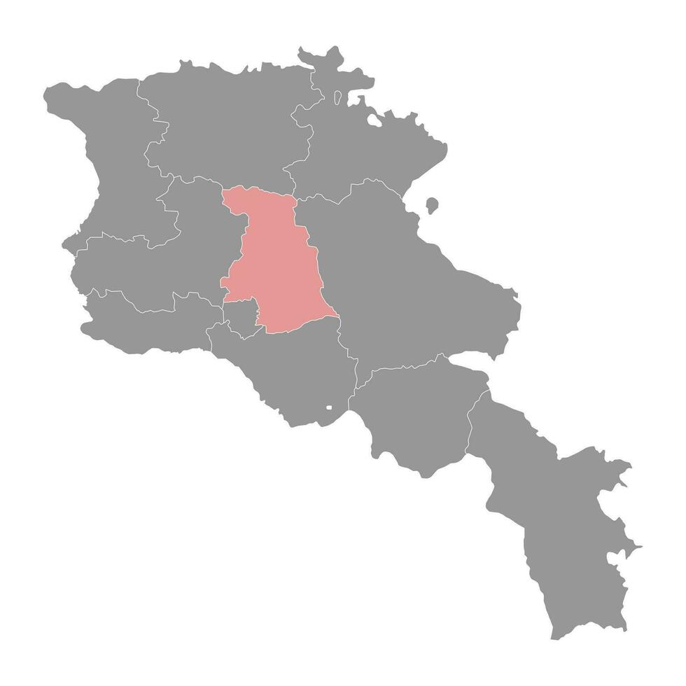 Kotayk province map, administrative division of Armenia. vector