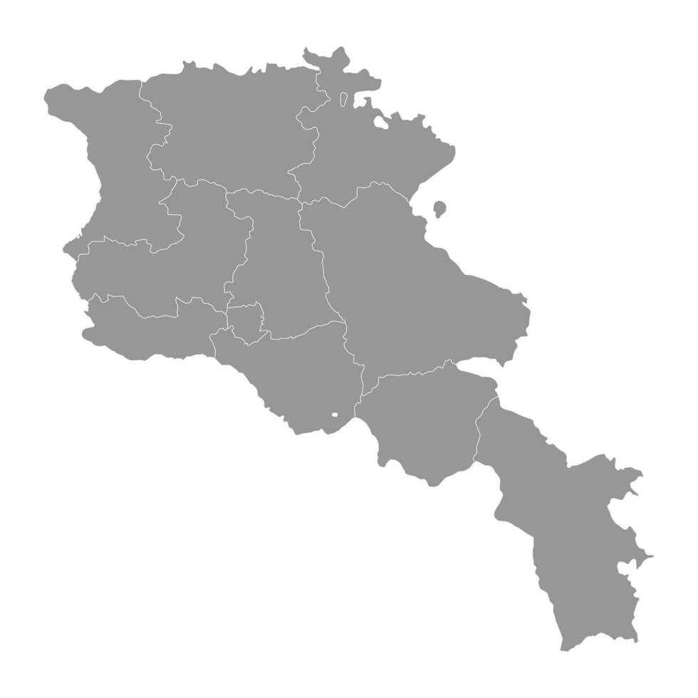 Armenia mapa con administrativo divisiones vector