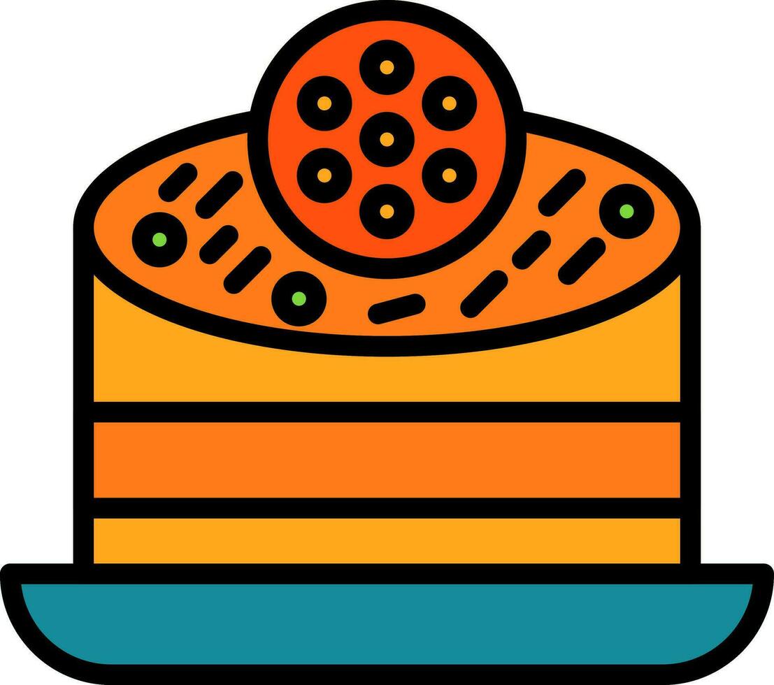 Oreo Cheesecake Vector Icon Design