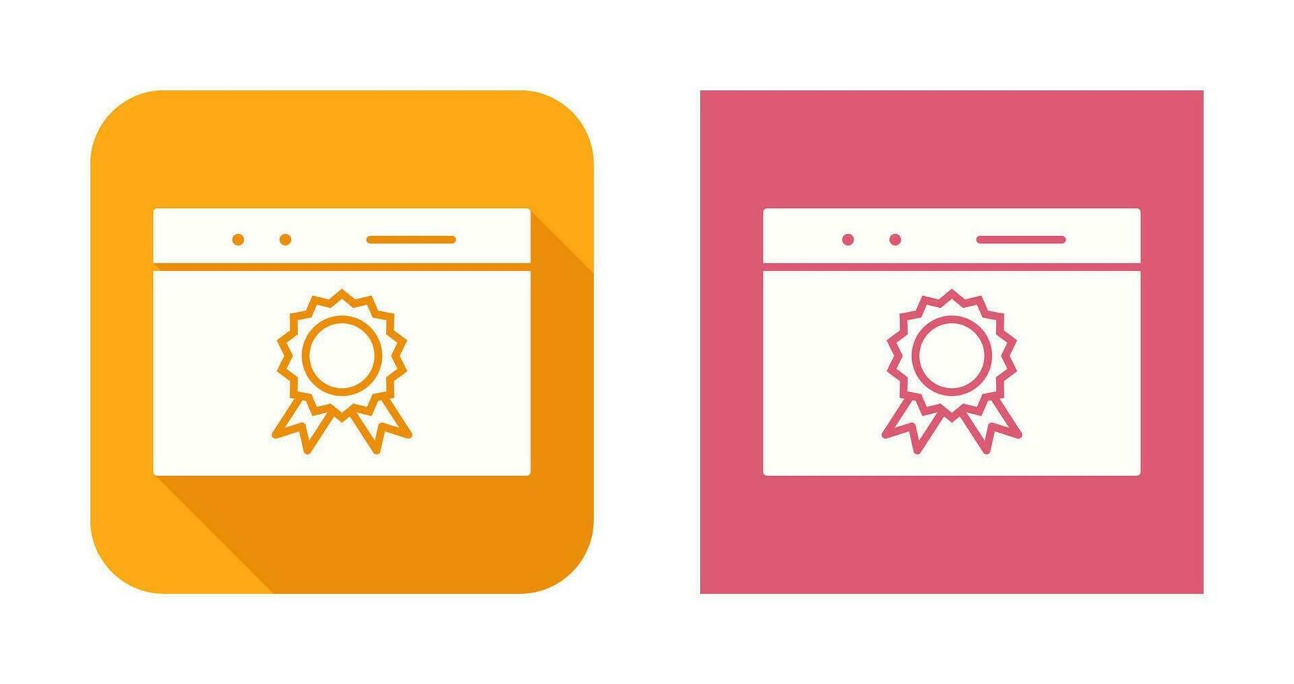 Unique Web Award Vector Icon