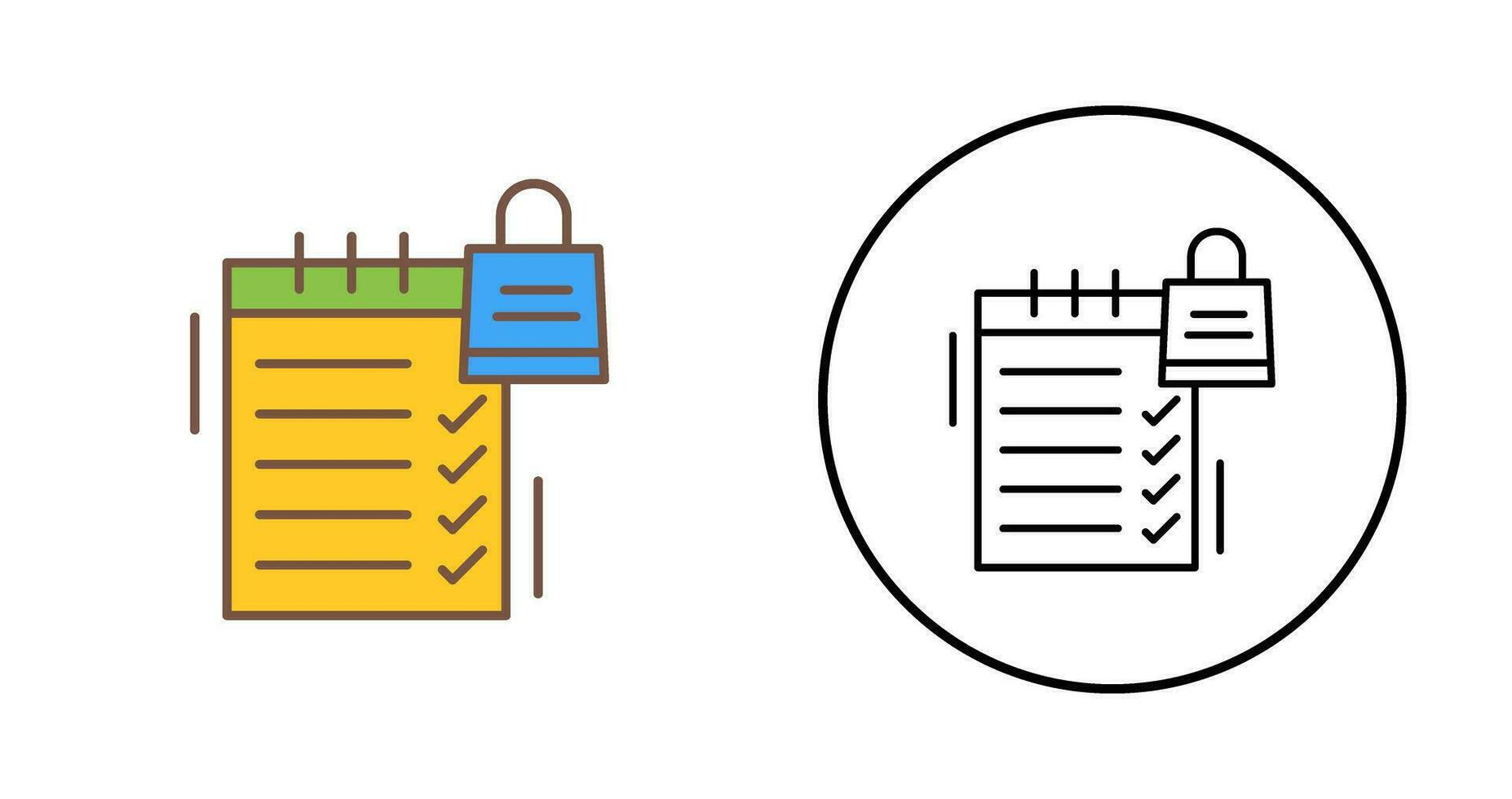 Shopping List Vector Icon