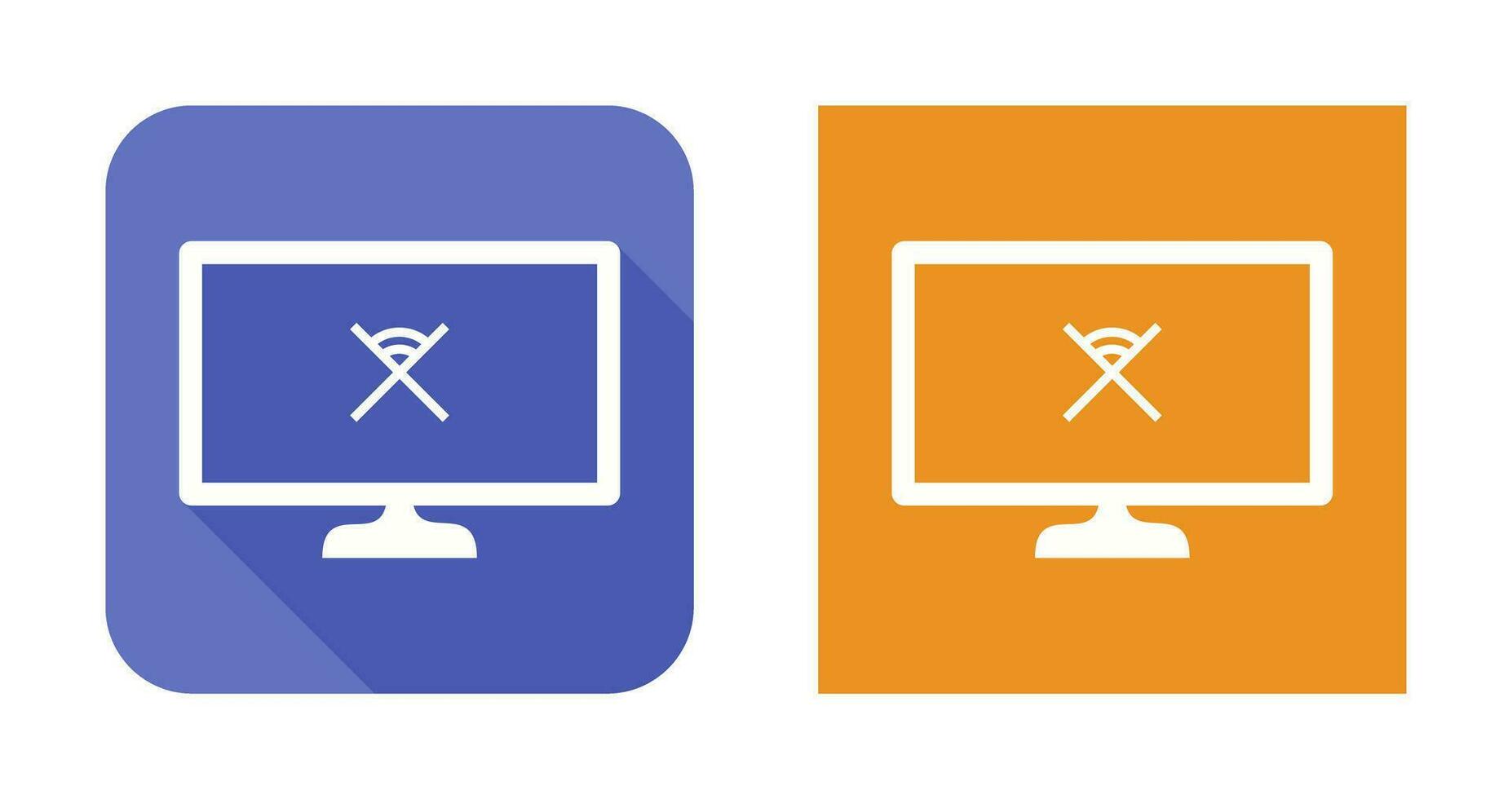 Unique Disconnected Network Vector Icon