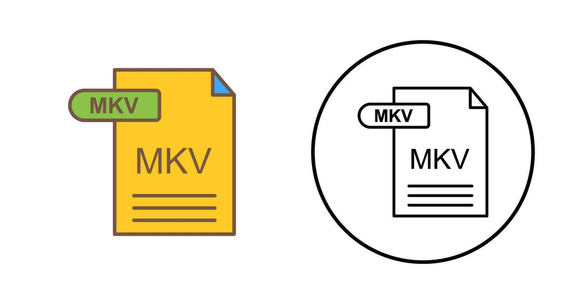 icono de vector mkv