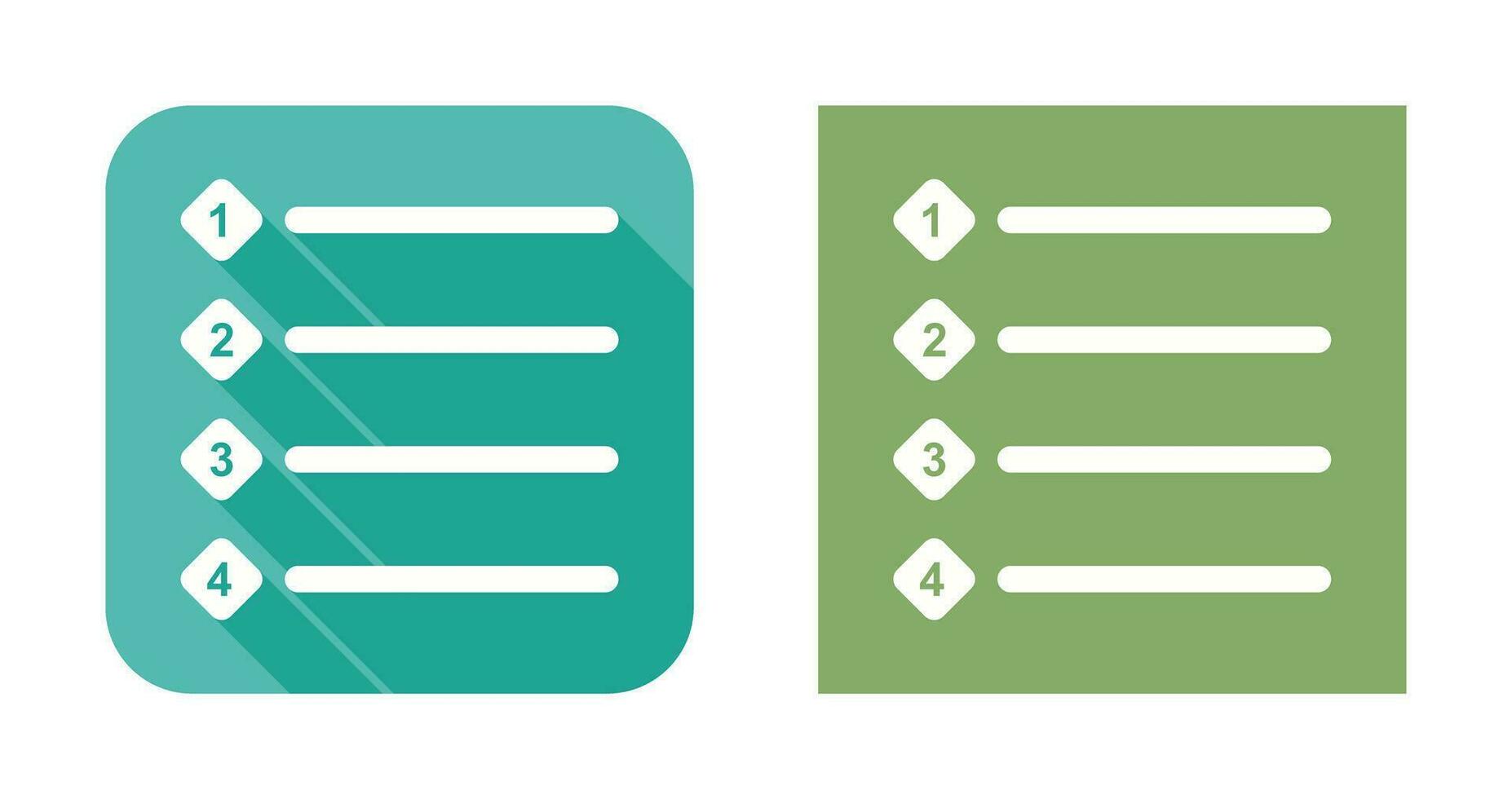 Unique Numbered list Vector Icon