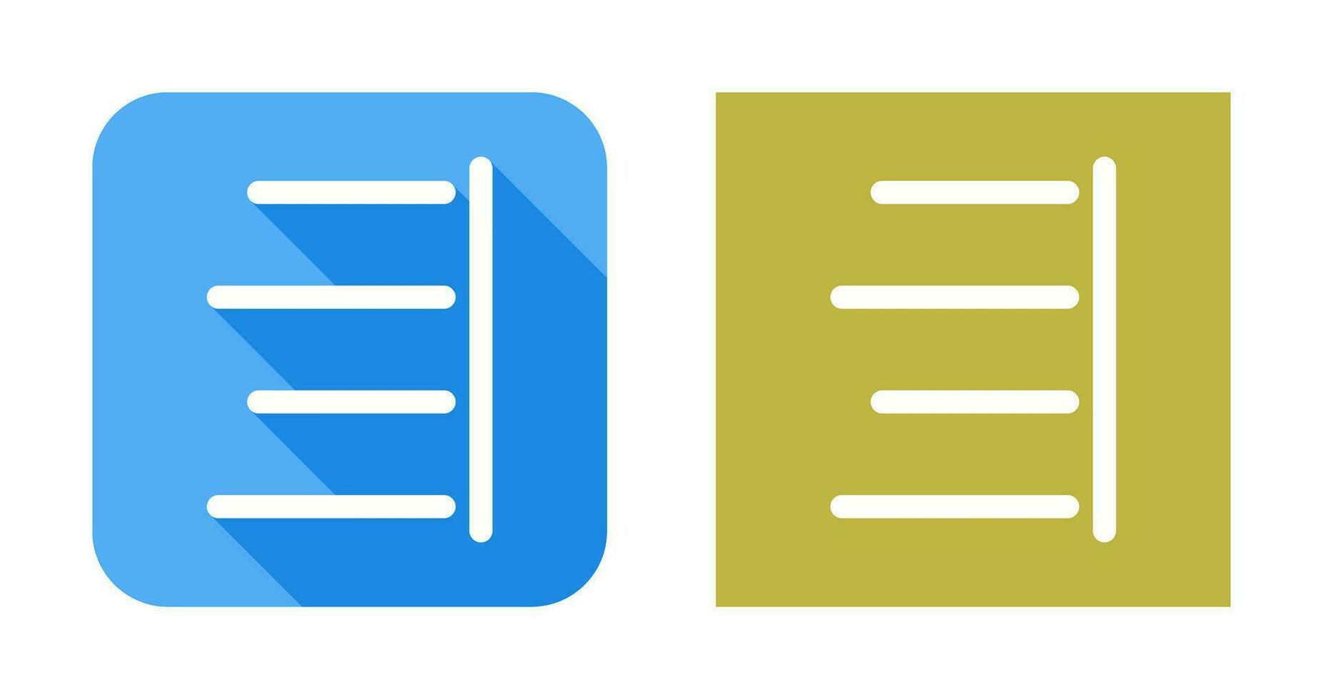 Unique Right Align Vector Icon