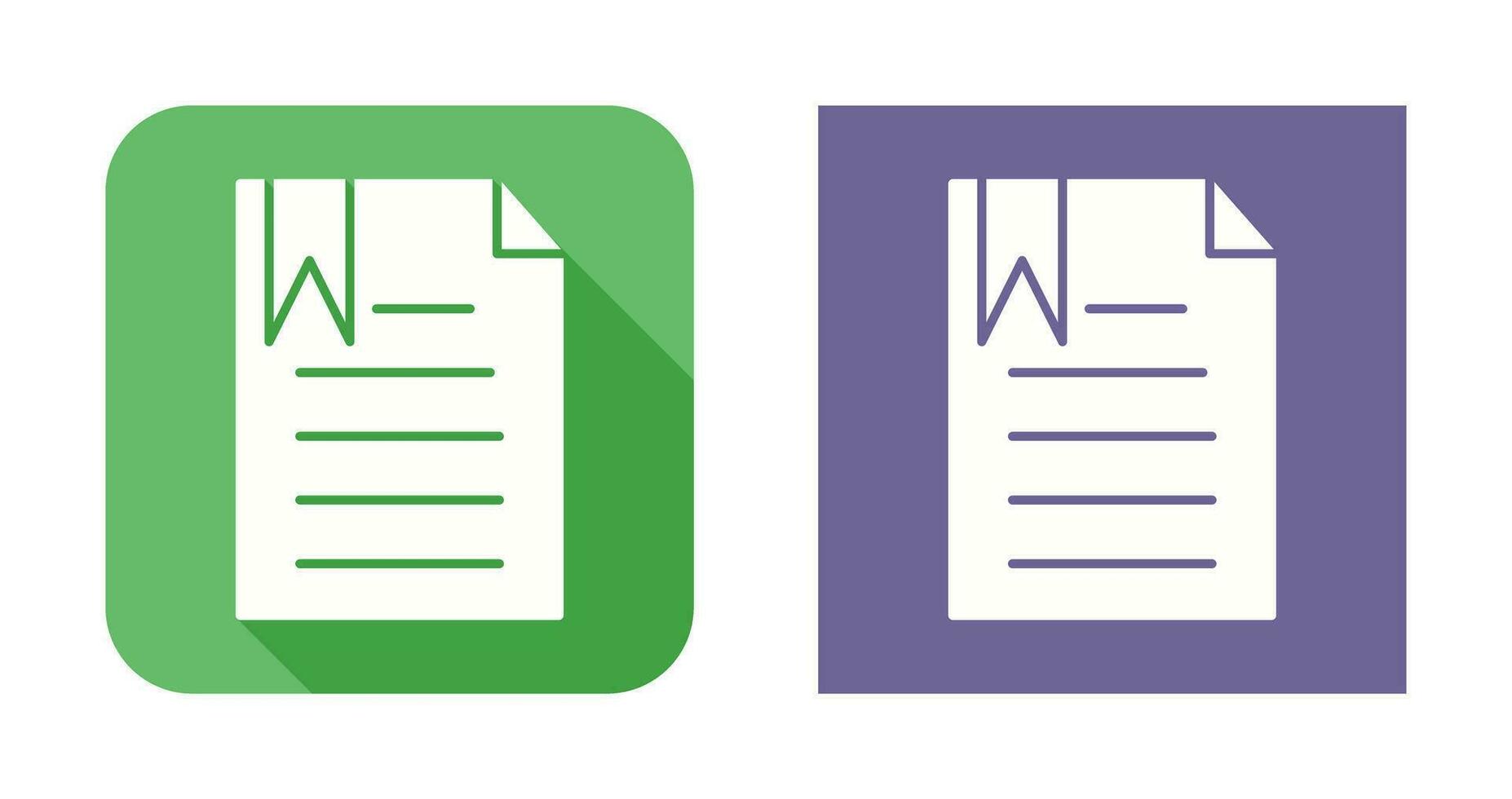 Unique Bookmarked Document Vector Icon