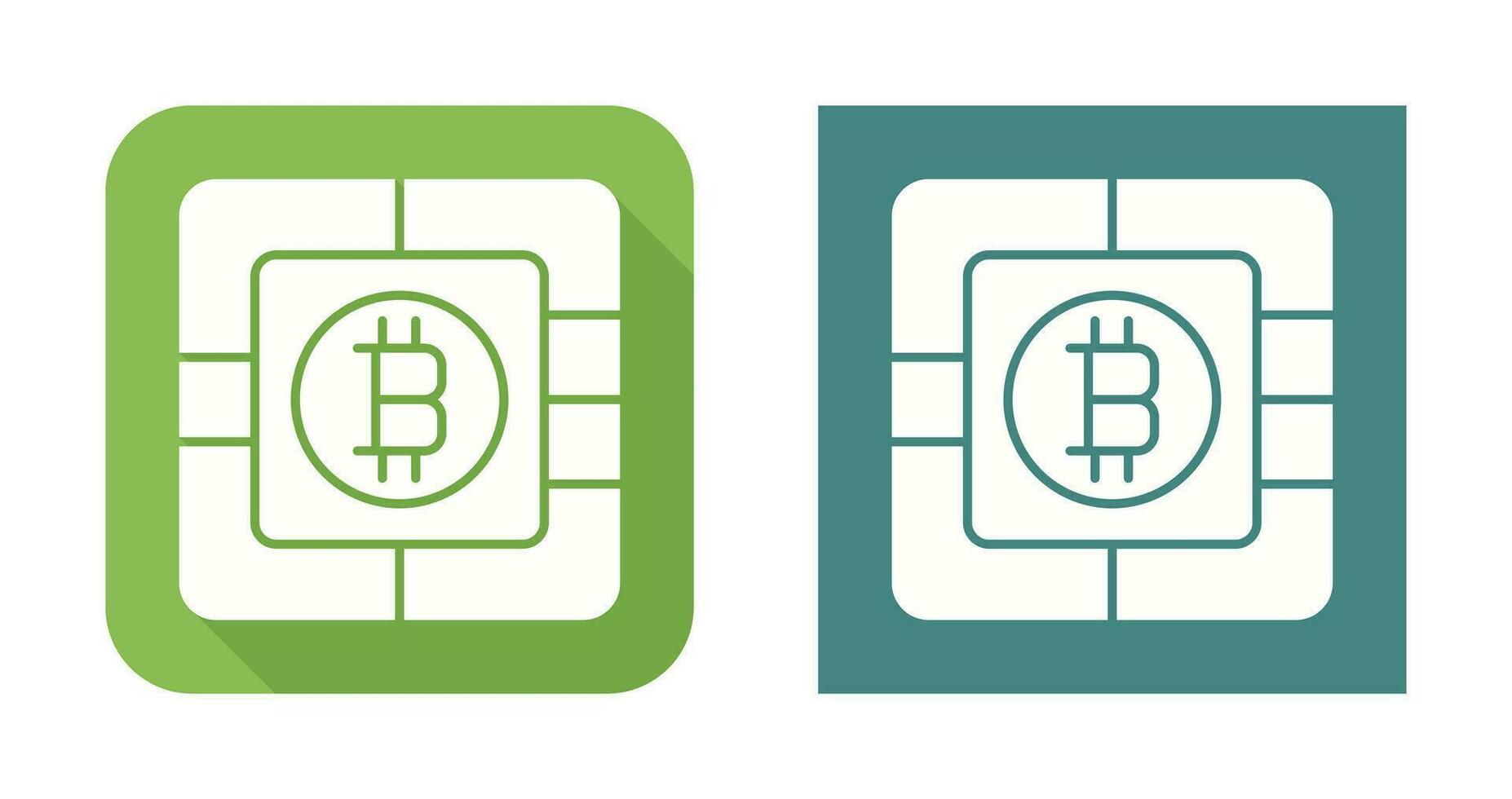 Bitcoin Chip Vector Icon