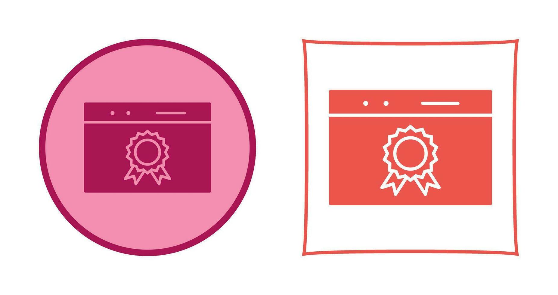 Unique Web Award Vector Icon