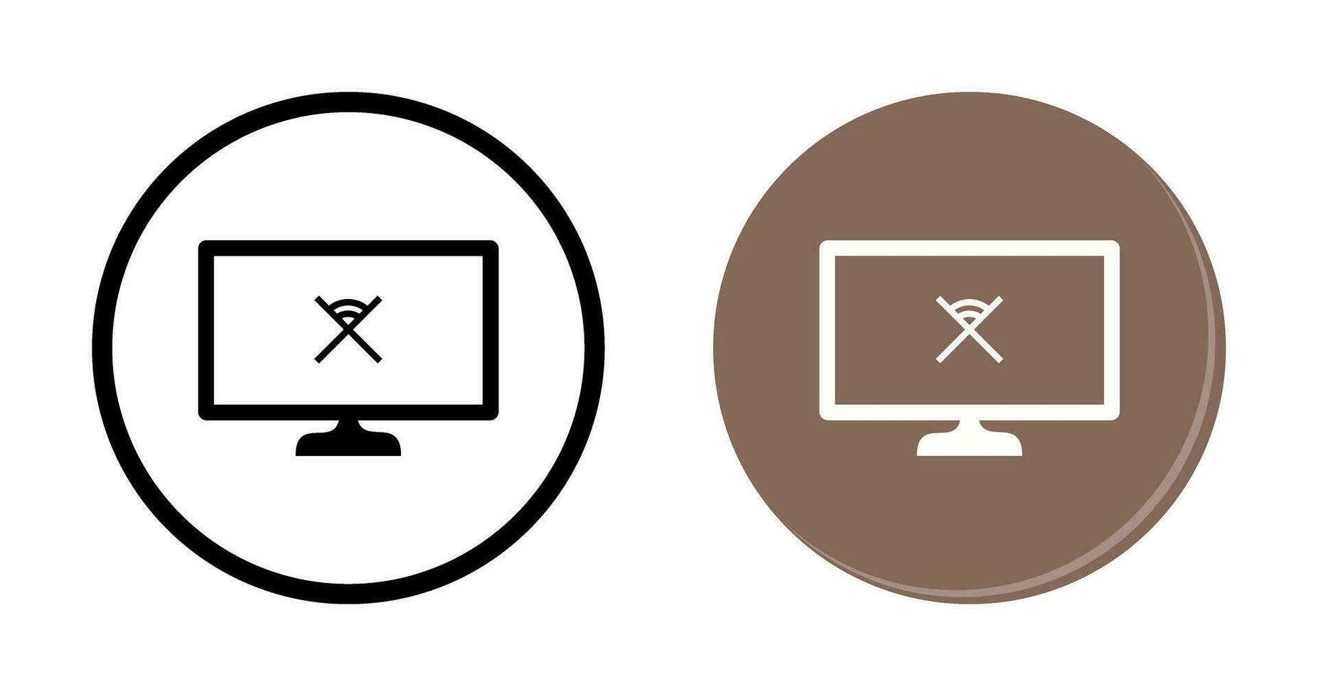 Unique Disconnected Network Vector Icon