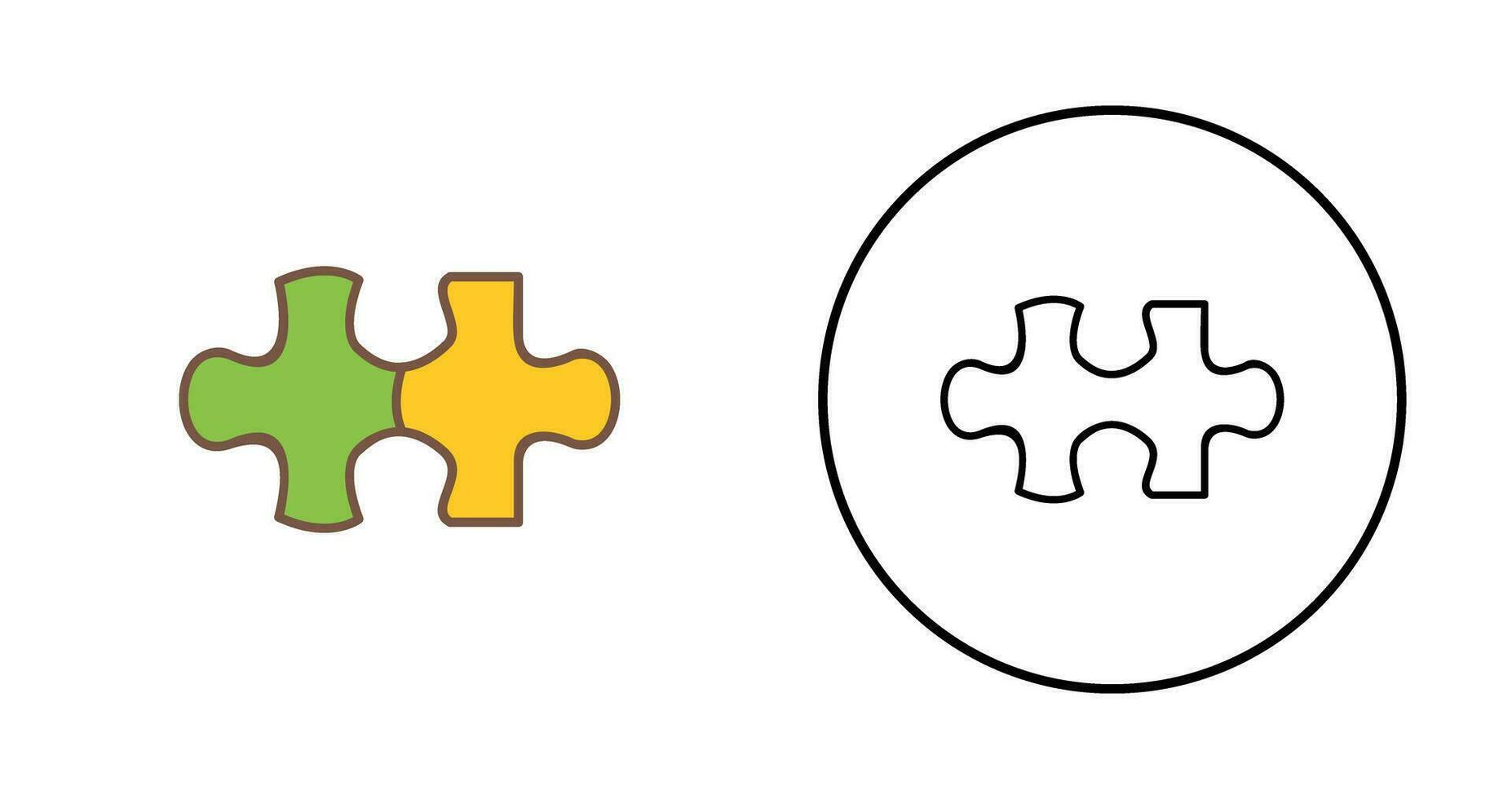 Unique Puzzle Piece Vector Icon
