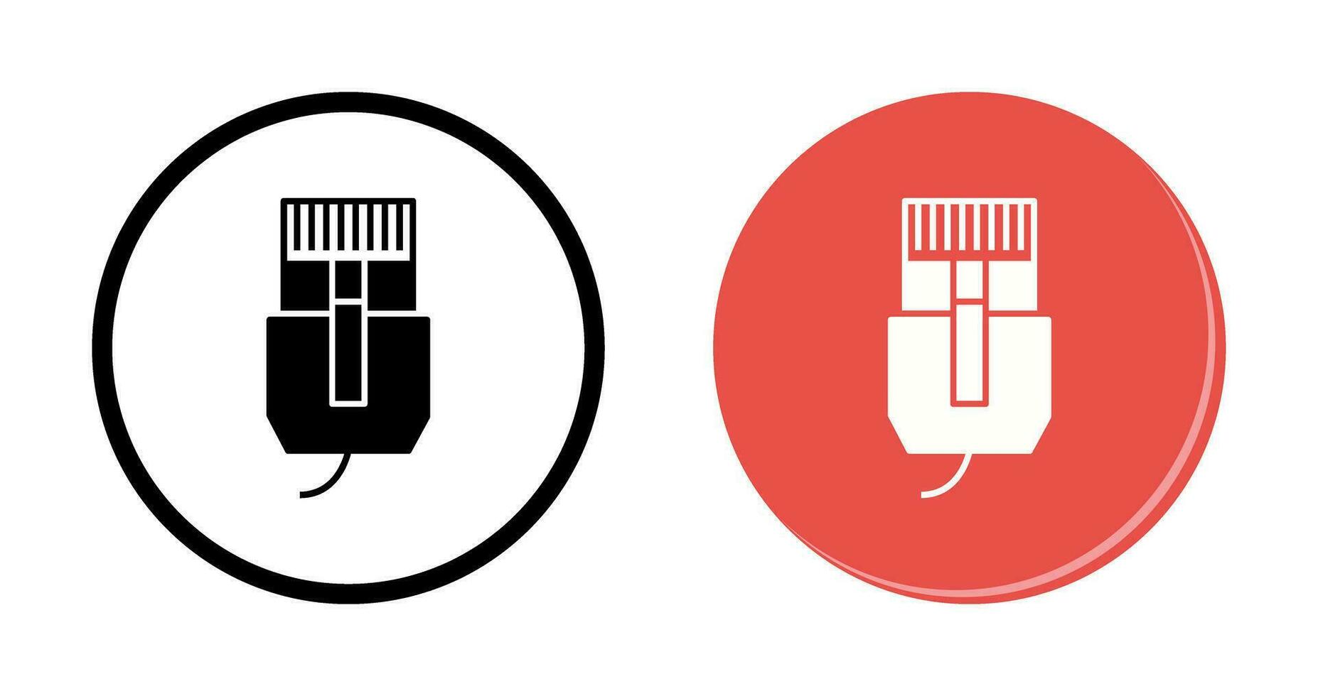 Unique Internet Cable Vector Icon