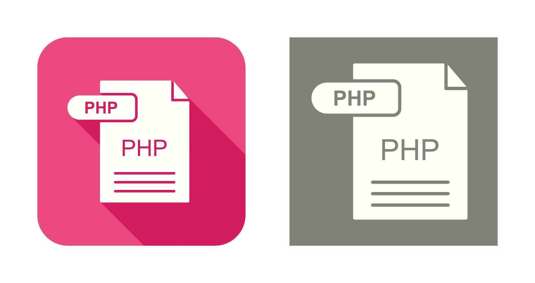 icono de vector de php