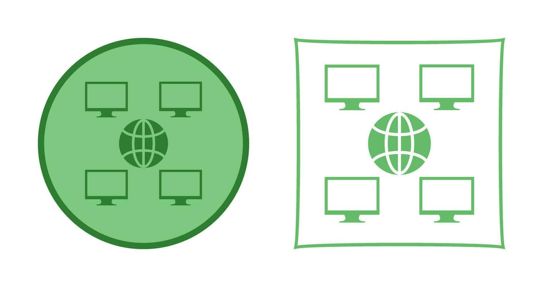 Unique Company Network Vector Icon