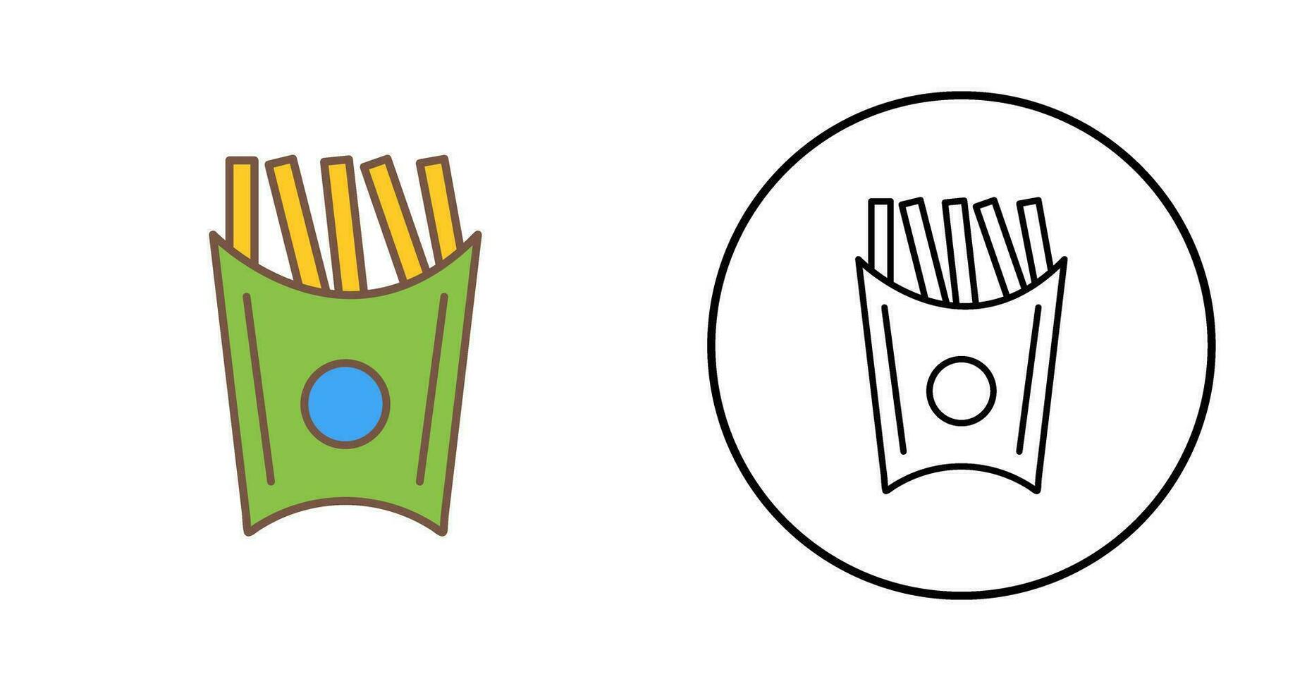 icono de vector de papas fritas único