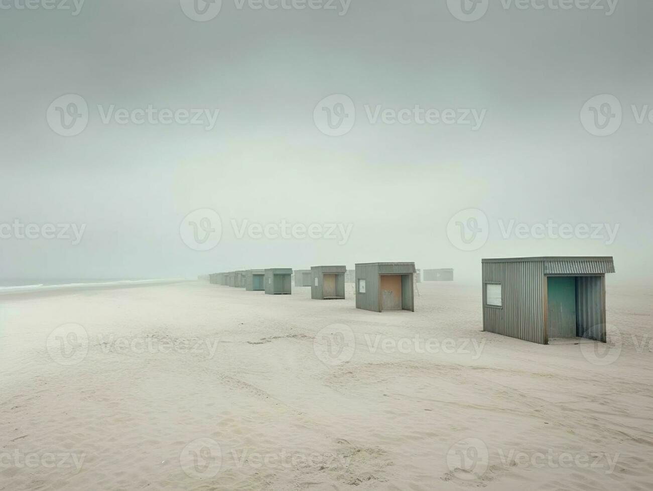 Minimalist Landscape in Neutral Colors. Ai Generative photo