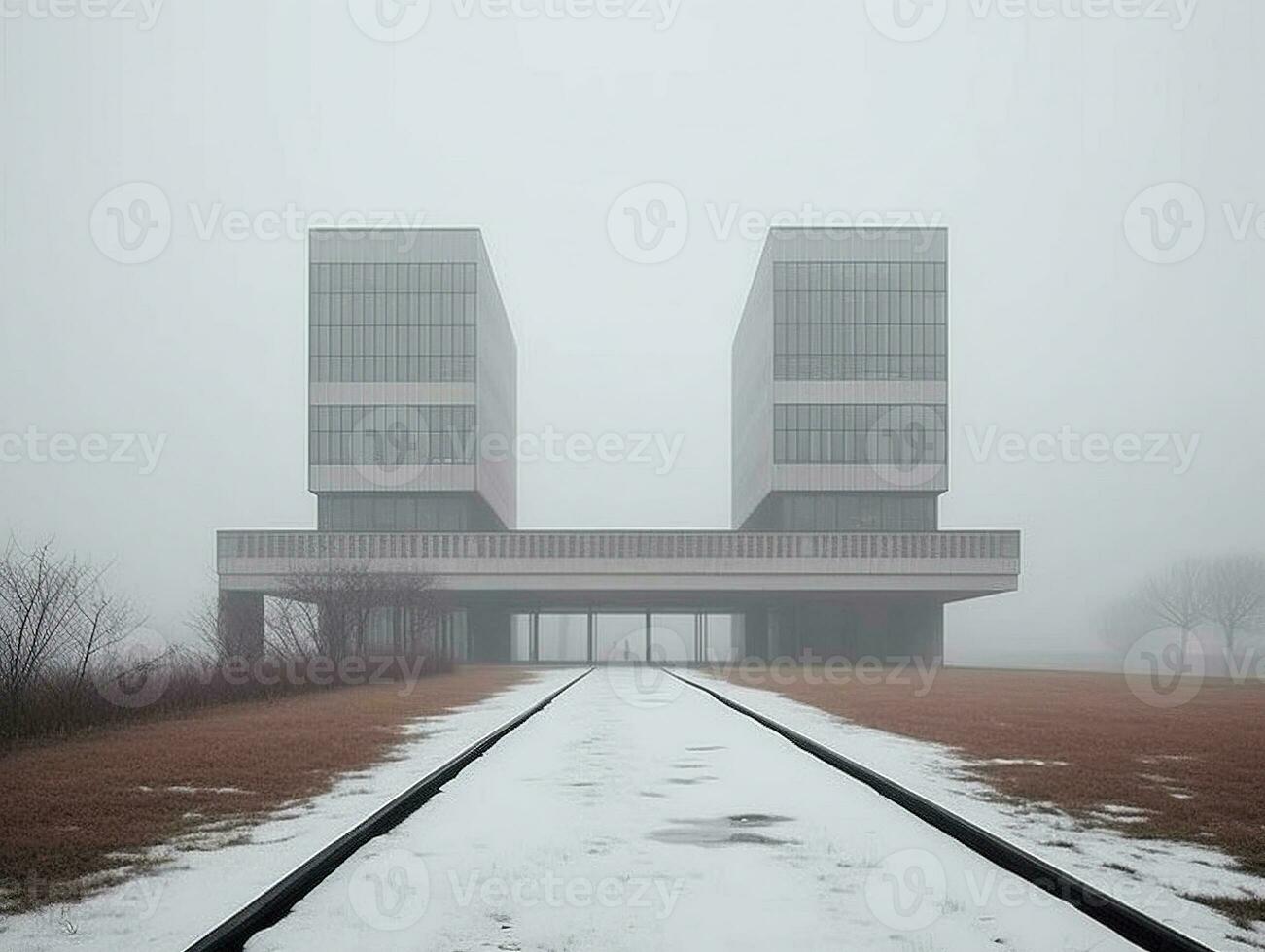 Minimalist Landscape in Neutral Colors. Ai Generative photo
