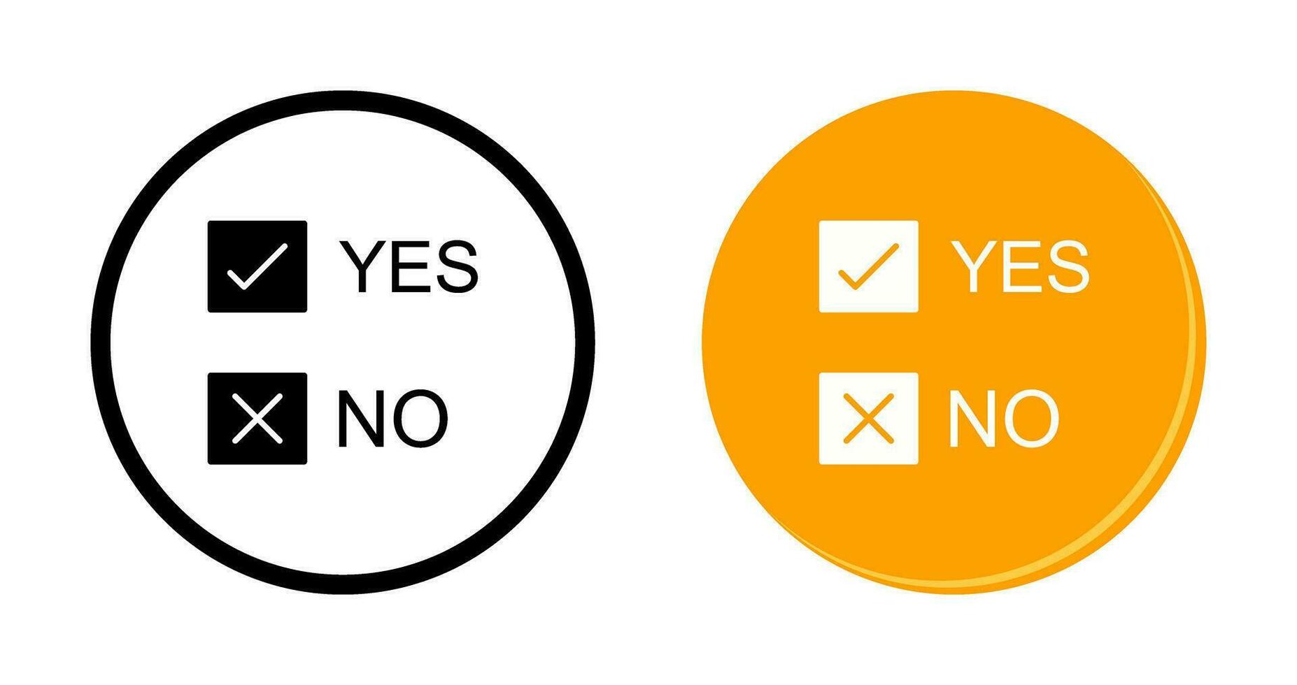 Yes No Option Vector Icon