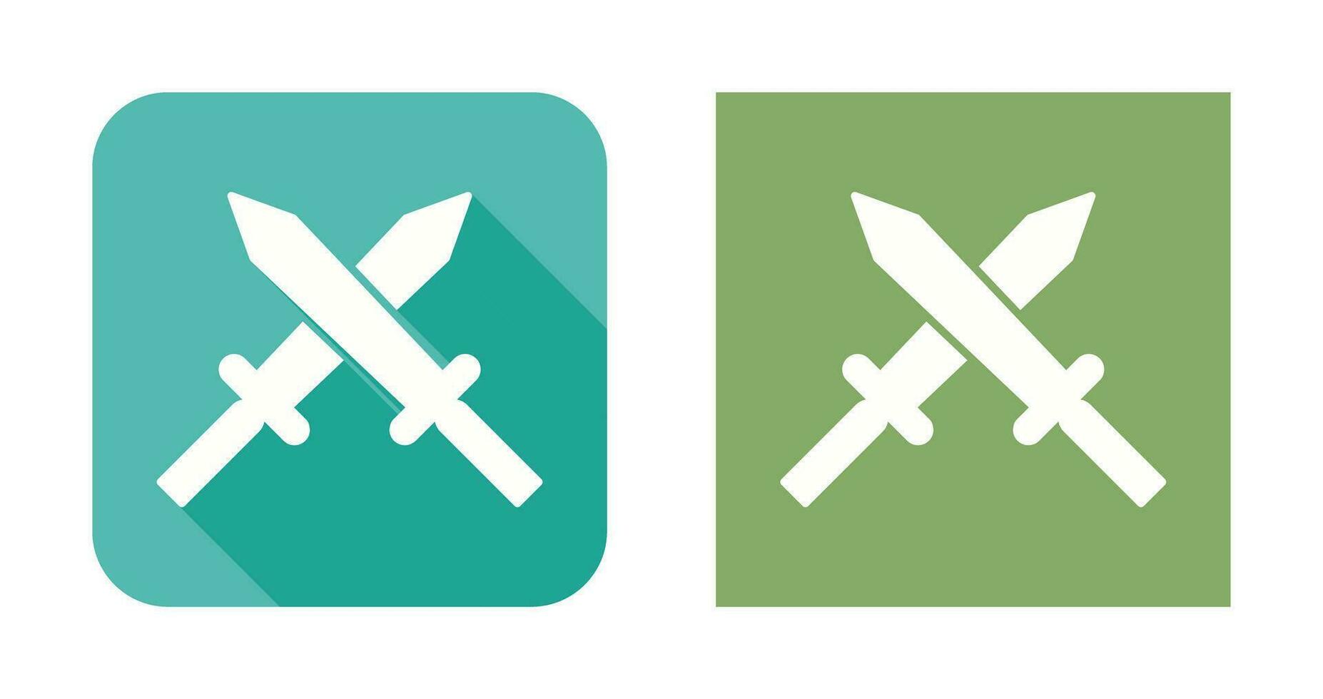 Unique Two Swords Vector Icon