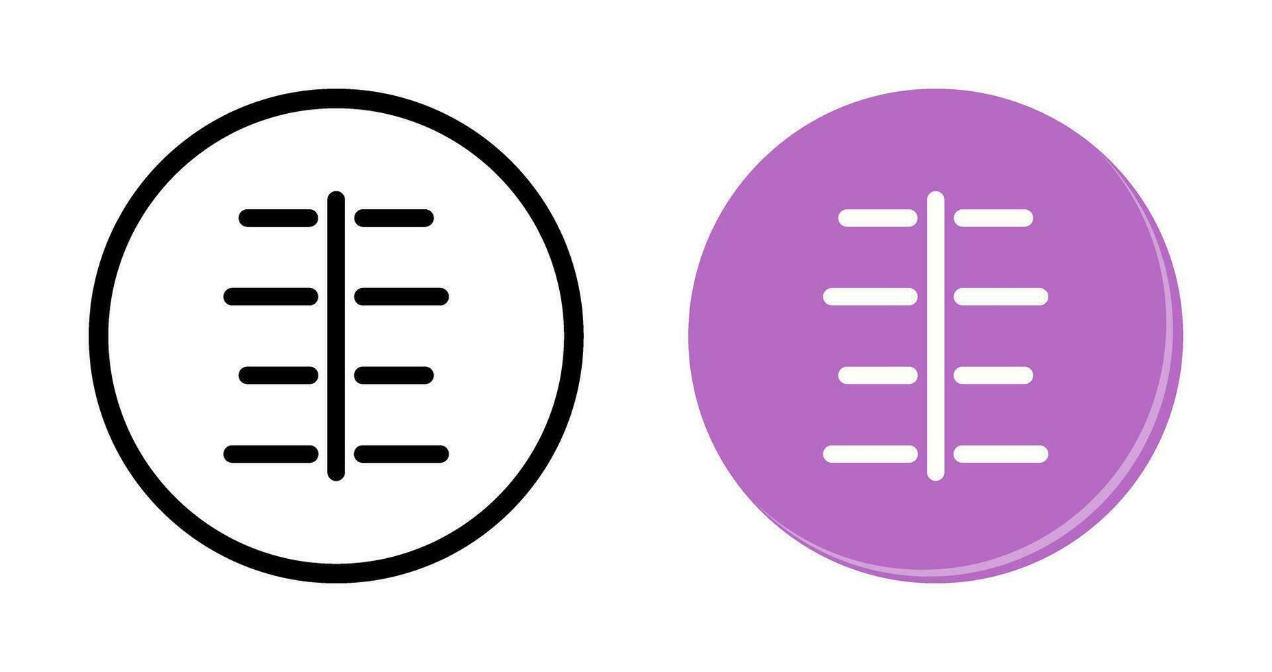 Unique Center Align Vector Icon