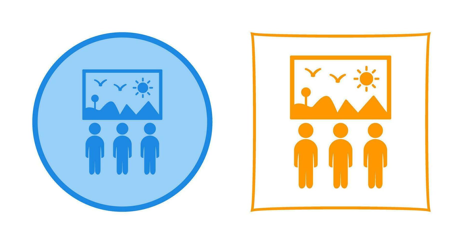 Viewing Painting Vector Icon