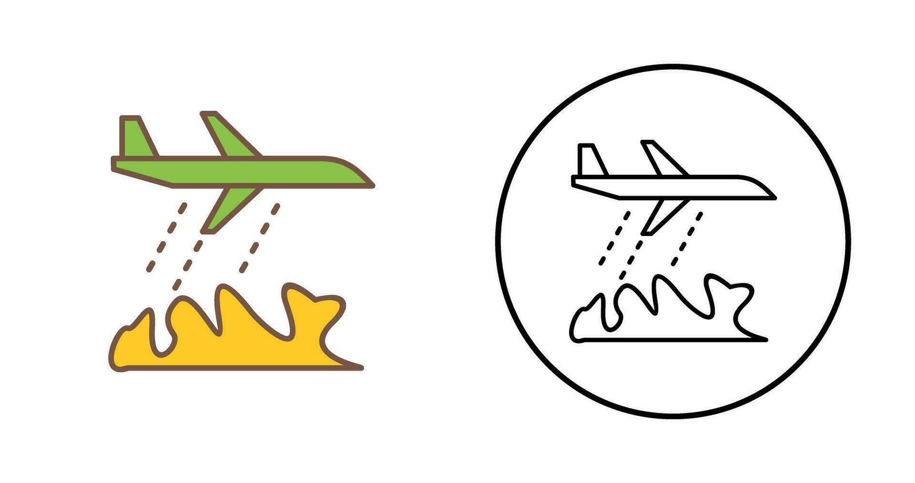 Unique Firefighter Plane Vector Icon