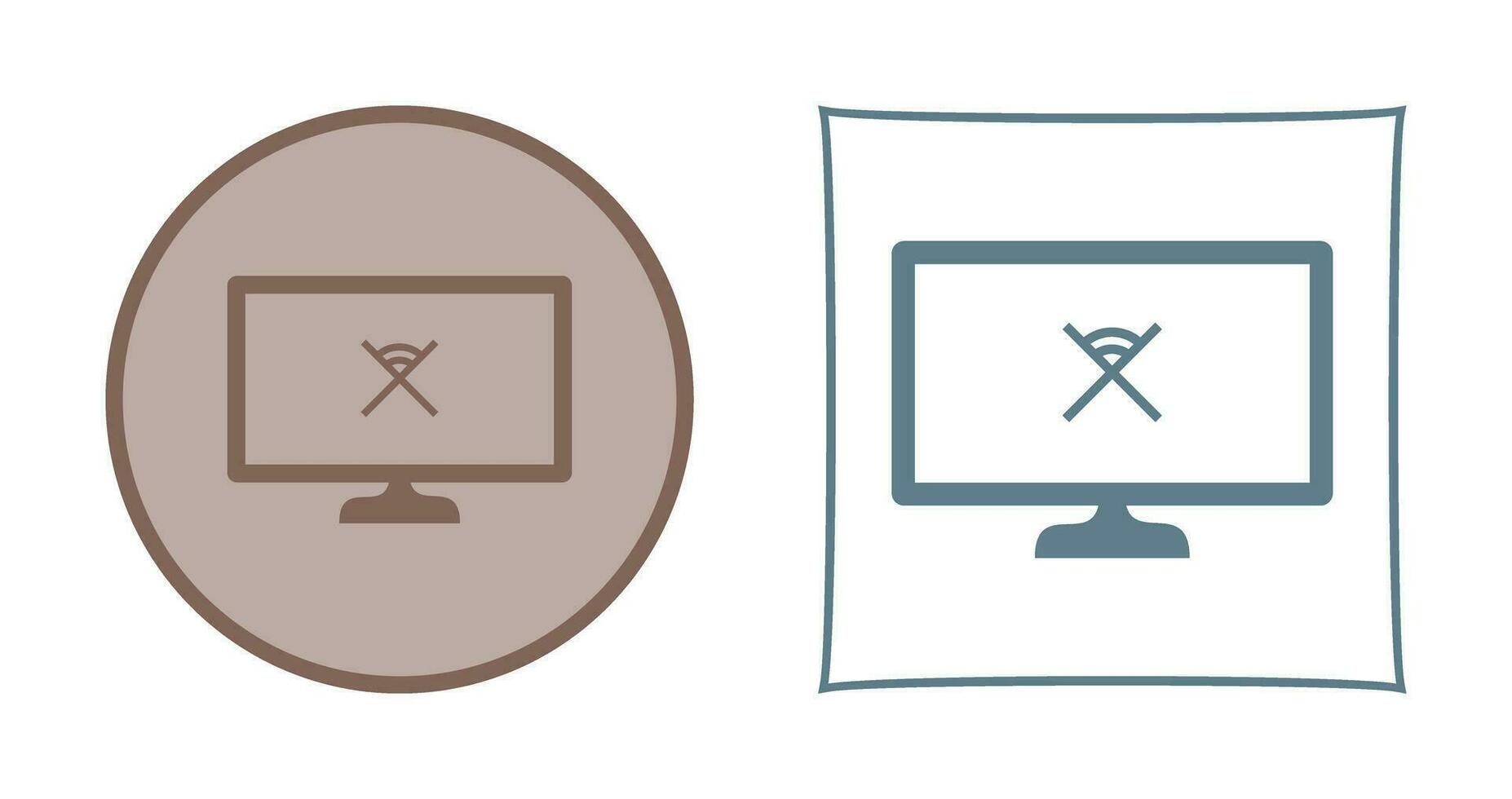 Unique Disconnected Network Vector Icon