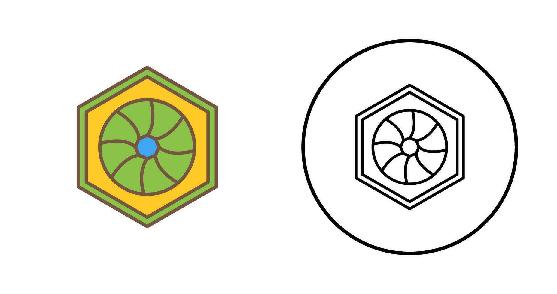Unique Hexagonal Diaphram Vector Icon