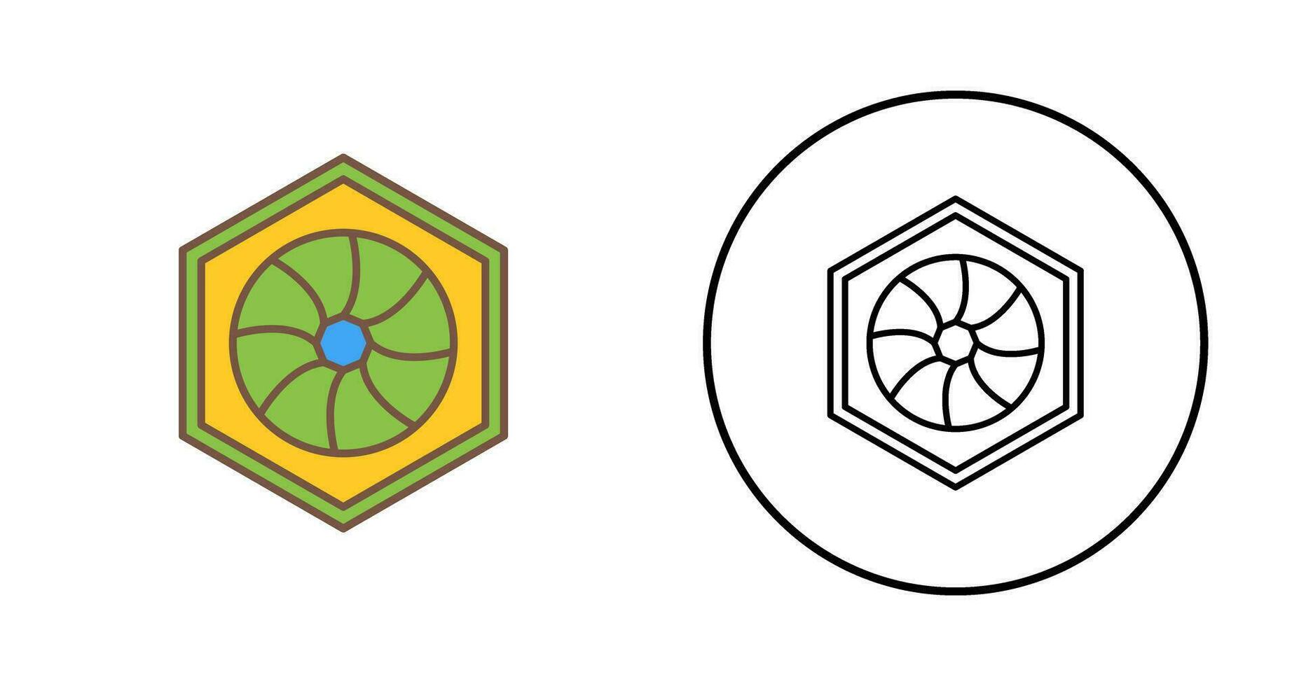 Unique Hexagonal Diaphram Vector Icon