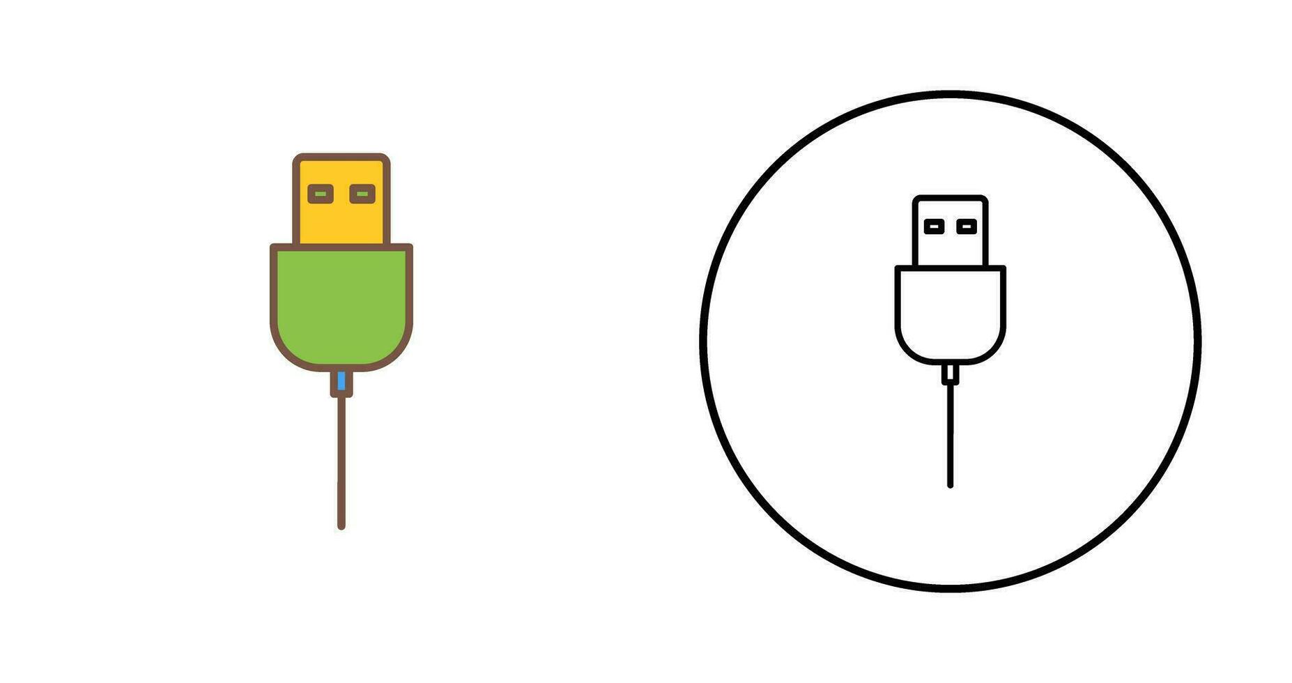 Unique USB Cable Vector Icon