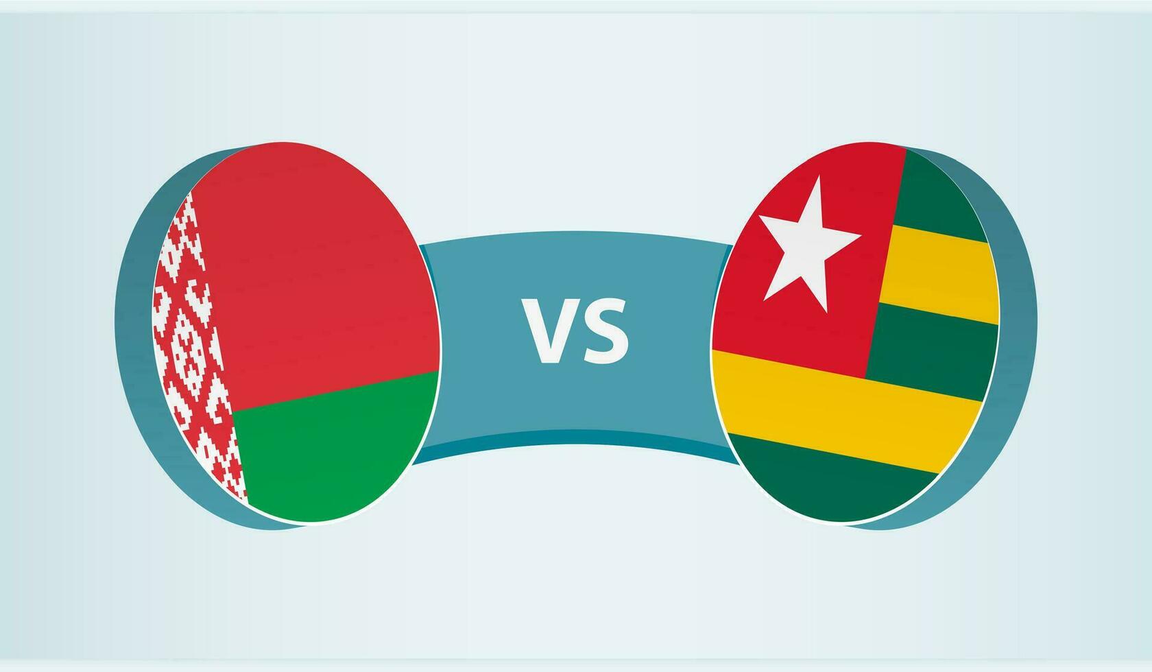 Belarus versus Togo, team sports competition concept. vector