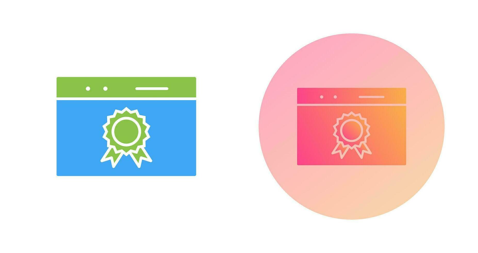 Unique Web Award Vector Icon