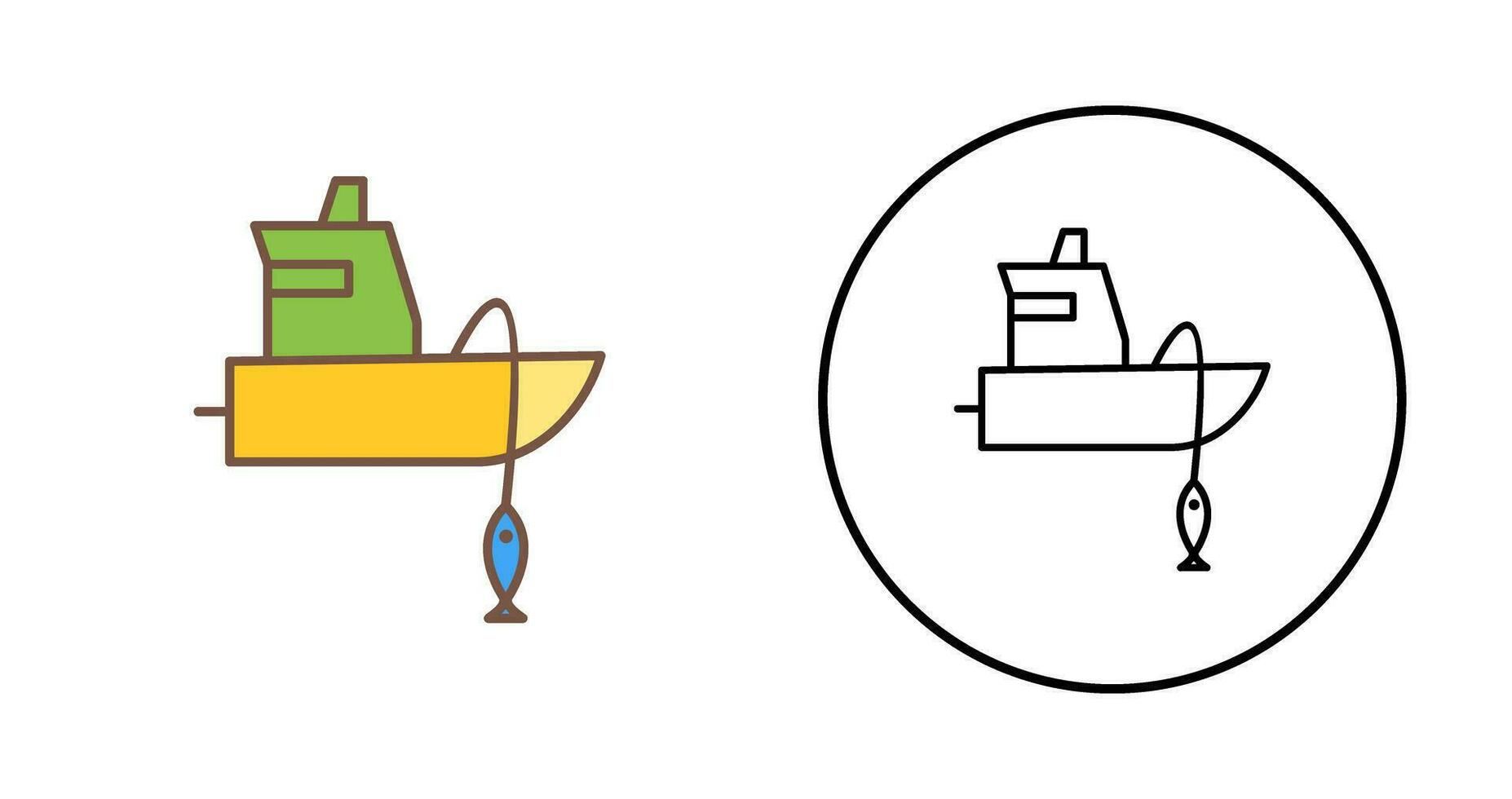 Fishing Boat Vector Icon