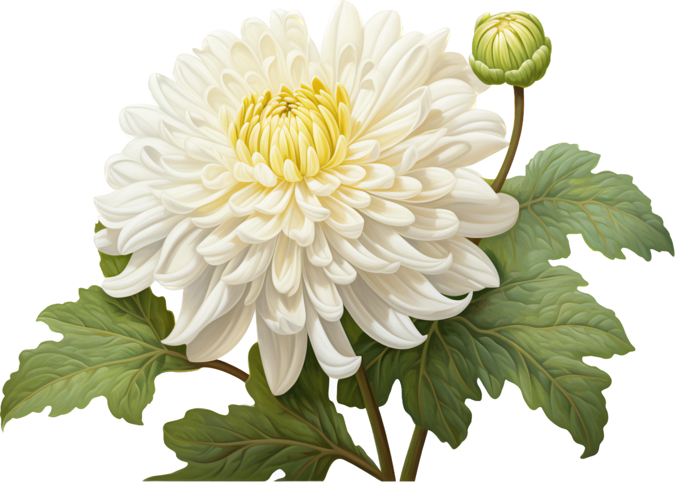 Chrysanthemum png with AI generated.